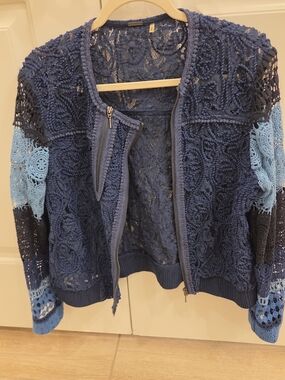 VERY RARE Ellie Tahari Mixed Media Lace Jacket Never Worn!
